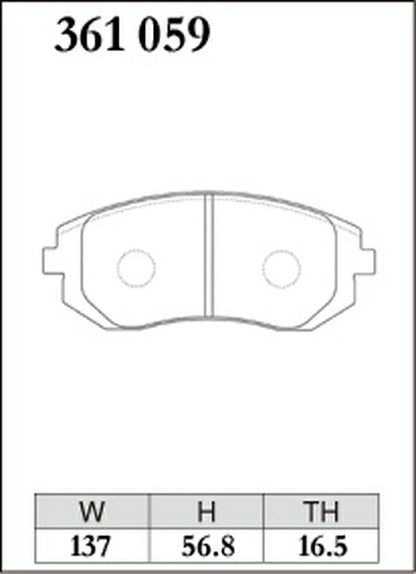 DIXCEL ブレーキパッド Zタイプ トヨタ 86 ZN6 2012/04〜 フロント左右セット 361059