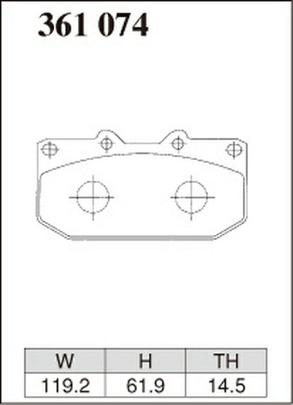 DIXCEL ブレーキパッド Zタイプ スバル インプレッサWRX STi GC8 1997/09〜1998/08 フロント左右セット 361074