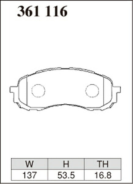 DIXCEL ブレーキパッド ECタイプ スバル インプレッサ GD2/GD3 2003/08〜 フロント左右セット 361116