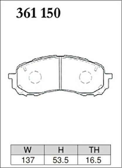 DIXCEL ブレーキパッド ECタイプ スバル インプレッサスポーツ/インプレッサスポーツワゴン GP2/GP3 2011/12〜2016/10 フロント左右セット 361150
