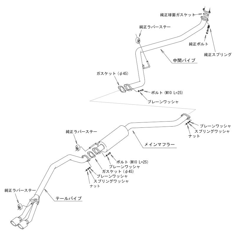 HKS Hi-Power SPEC-L II N-ONE JG3 20/11-25/10 【31019-AH109】 マフラー Hi-Power SPEC-L II エッチケーエス ハイパワースペックL 2