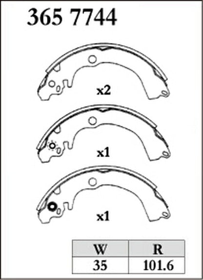 DIXCEL ブレーキシュー RGMタイプ スバル インプレッサ GC1 1992/10〜2000/08 リア左右セット 3657744