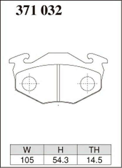 DIXCEL ブレーキパッド Sタイプ マツダ キャロル AA6PA 1990/02〜1992/07 フロント左右セット 371032