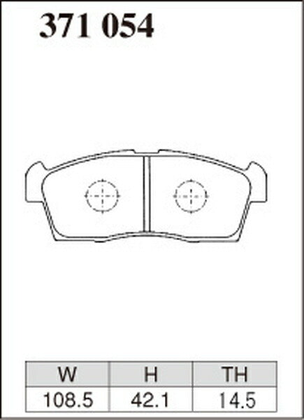 DIXCEL ブレーキパッド Mタイプ マツダ AZワゴン MJ21S 2003/10〜2007/04 フロント左右セット 371054