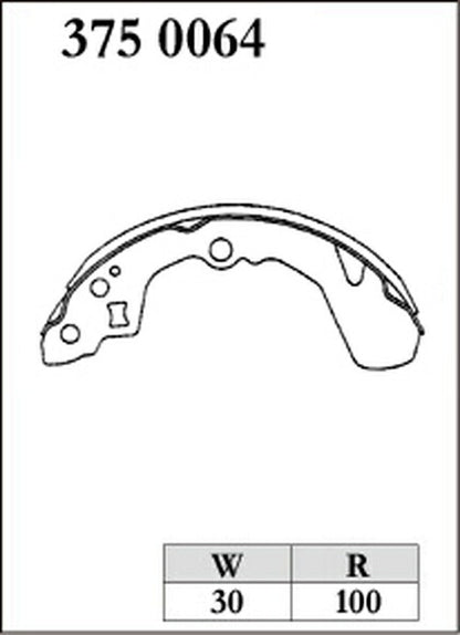 DIXCEL ブレーキシュー RGMタイプ スズキ カルタスエスティーム AB34S 1989/06〜1998/07 リア左右セット 3750064