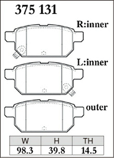DIXCEL ブレーキパッド ESタイプ スズキ スイフト ZC33S 2017/09〜 リア左右セット 375131