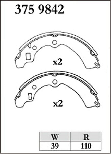 DIXCEL ブレーキシュー RGXタイプ スズキ ジムニー JA11C/JA11V/JA12C/JA12V/JA12W/JA22W 1990/02〜1998/08 リア左右セット 3759842