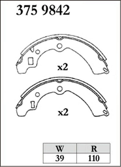 DIXCEL ブレーキシュー RGXタイプ スズキ ジムニー JA11C/JA11V/JA12C/JA12V/JA12W/JA22W 1990/02〜1998/08 リア左右セット 3759842