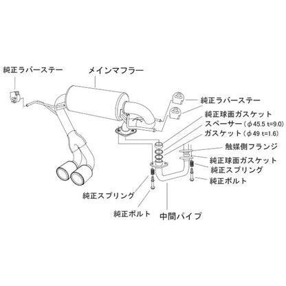 HKS Hi-Power SPEC-L II S660 JW5 15/04-22/03 【31019-AH105】 マフラー Hi-Power SPEC-L II エッチケーエス ハイパワースペックL 2
