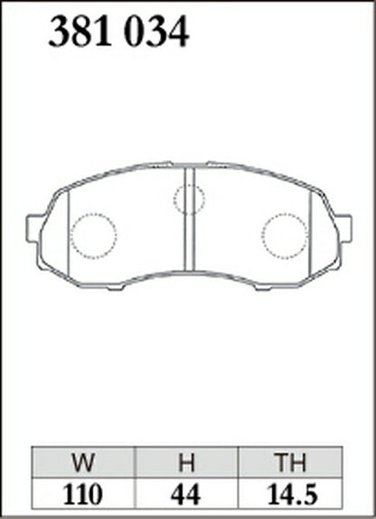 DIXCEL ブレーキパッド ECタイプ ダイハツ ハイゼット S100P/S110P/S100C/S100CT 1994/01〜1998/12 フロント左右セット 381034