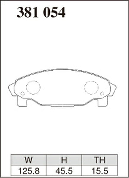 DIXCEL ブレーキパッド Zタイプ ダイハツ シャレード G200S/G203S 1993/01〜1997/09 フロント左右セット 381054