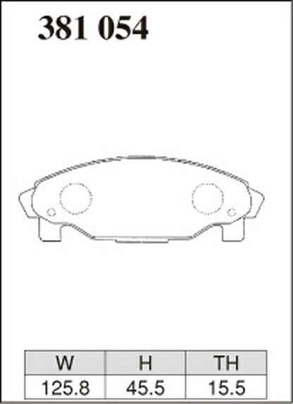DIXCEL ブレーキパッド Zタイプ ダイハツ シャレード G200S/G203S 1993/01〜1997/09 フロント左右セット 381054