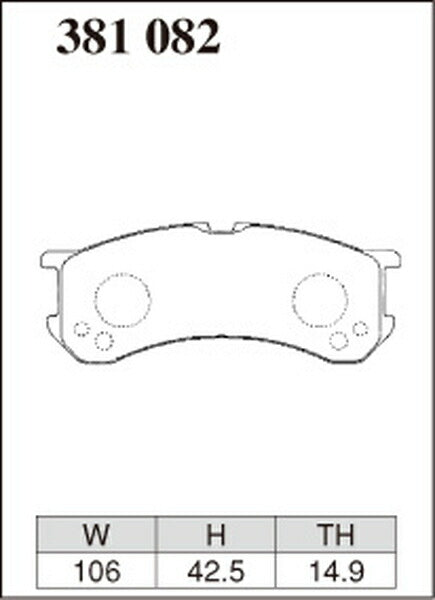 DIXCEL ブレーキパッド ECタイプ ダイハツ ハイゼット S200V/S200W/S210V/S210W 2000/05〜2004/11 フロント左右セット 381082