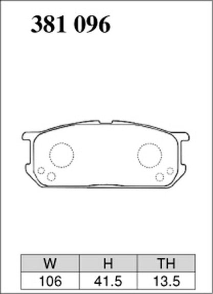 DIXCEL ブレーキパッド ECタイプ ダイハツ アトレー7 S221G/S231G 2000/07〜2004/11 フロント左右セット 381096