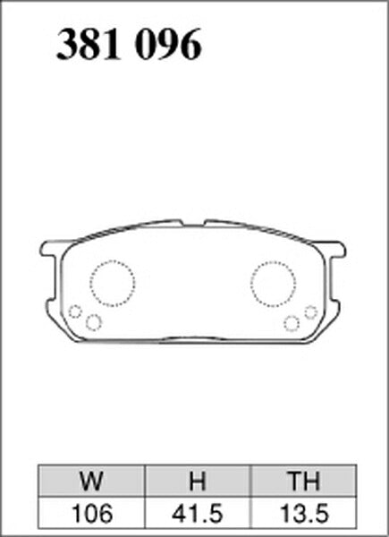 DIXCEL ブレーキパッド Mタイプ ダイハツ アトレー7 S221G/S231G 2002/06〜2004/11 フロント左右セット 381096