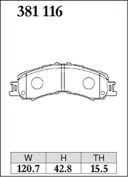 DIXCEL ブレーキパッド Xタイプ ダイハツ ハイゼット S500P/S510P 2015/11〜 フロント左右セット 381116