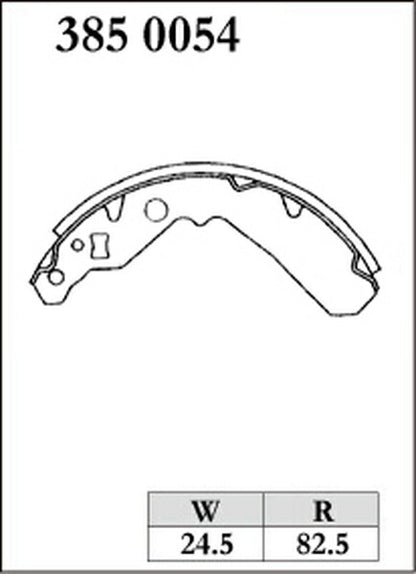 DIXCEL ブレーキシュー RGSタイプ ダイハツ ミラ L502S 1994/08〜1998/10 リア左右セット 3850054