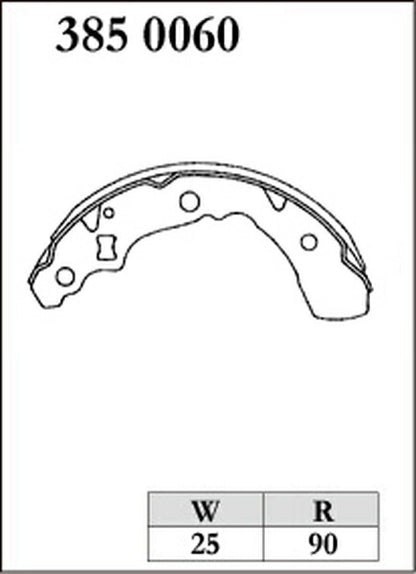 DIXCEL ブレーキシュー RGMタイプ ダイハツ シャレード G101S 1987/01〜1991/11 リア左右セット 3850060