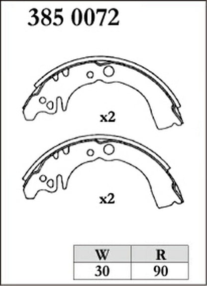 DIXCEL ブレーキシュー RGMタイプ ダイハツ オプティ L802S 1998/11〜1999/08 リア左右セット 3850072