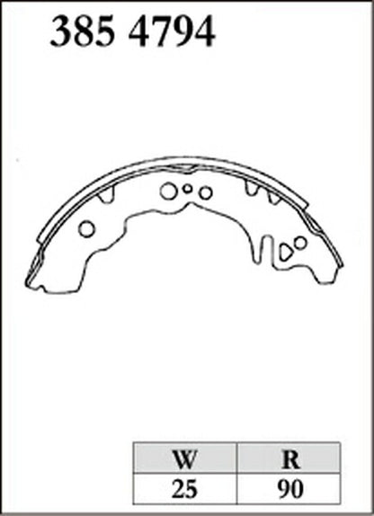 DIXCEL ブレーキシュー RGSタイプ スバル ステラ LA100F 2012/12〜2014/12 リア左右セット 3854794