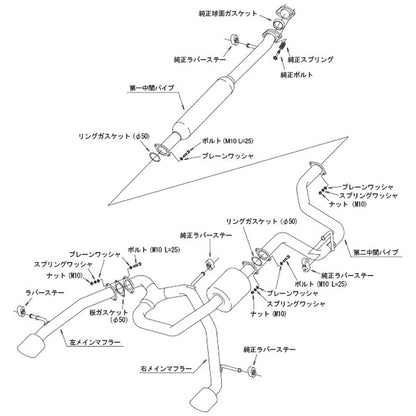 HKS Hi-Power SPEC-L II スイフトスポーツ ZC33S 17/09-25/12 【31019-AS109】 マフラー Hi-Power SPEC-L II エッチケーエス ハイパワースペックL 2