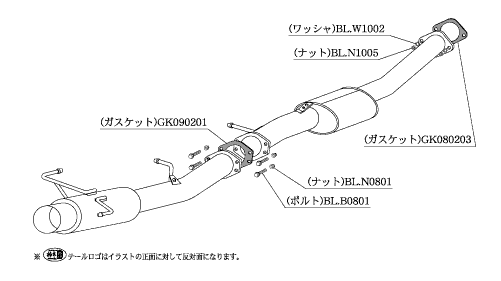 スカイラインセダン ER34 マフラー 柿本改 ハイパーフルメガN1+