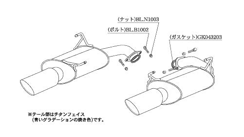 柿本改 Class KR リアピースのみ レヴォーグ DBA-VM4 2014/6〜2020/10 【B71353R】 マフラー カキモト カキモト クラスKR リアピースのみ