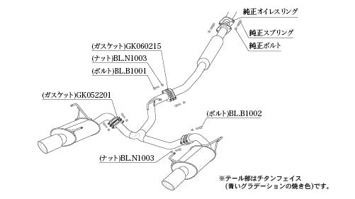 柿本改 Class KR Singleセンター付 フォレスター 4BA-SK5 2020/10〜2025/4 【B71363S】 マフラー カキモト カキモト クラスKR シングルセンター付