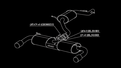 柿本改 einsatz s-622 VOLKSWAGEN ゴルフ6 ABA-1KCCZ 2009/09〜2013/09 W6B3018C