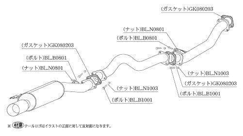 柿本改 Kakimoto.R スカイライン クーペ(2ドア) セダン(4ドア) E-HR30 '82 10_M C前 1981/8〜1982/10 【NS317】 マフラー カキモト カキモト カキモトR