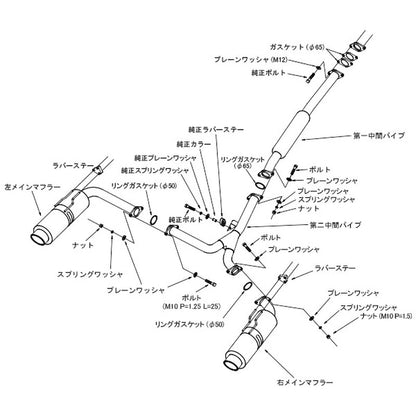 HKS Hi-Power SPEC-L II ランサーエボリューションX CZ4A 07/10-15/09 【31019-AM111】 マフラー Hi-Power SPEC-L II エッチケーエス ハイパワースペックL 2