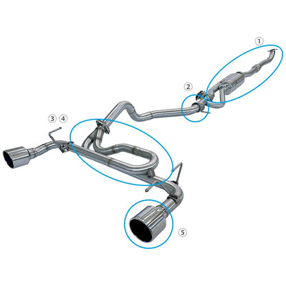 HKS VIITS EXHAUST アバルト 695 31214T 17/02- 【VIITS-EX002】 マフラー VIITS EXHAUST エッチケーエス ヴィーツエキゾースト