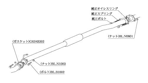 柿本改 センターパイプ ヴィヴィオ E-KK3 1992/3〜1998/10 【BCP321】 カキモト カキモト センターパイプ