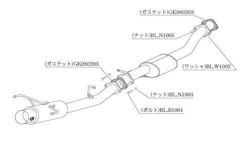 柿本改 HYPER FULLMEGA N1+ Rev. シルビア GF-S15 1999/1〜2002/8 【N31353】 マフラー カキモト カキモト ハイパーフルメガN1プラス レブ