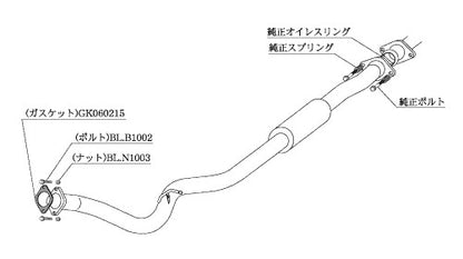 柿本改 センターパイプ インプレッサ CBA-GH8 2007/6〜2010/3 【BCP329】 カキモト カキモト センターパイプ