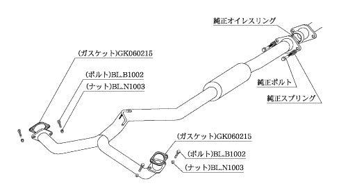 柿本改 センターパイプ フォレスター CBA DBA-SH5 2007/12〜2010/3 【BCP331】 カキモト カキモト センターパイプ