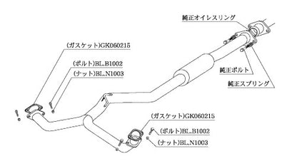 柿本改 センターパイプ フォレスター CBA DBA-SH5 2007/12〜2010/3 【BCP331】 カキモト カキモト センターパイプ