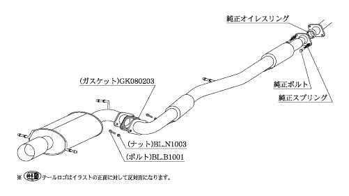 柿本改 Kakimoto.R インプレッサスポーツワゴン E GF-GF8 1992/11〜2000/8 【BS302】 マフラー カキモト カキモト カキモトR