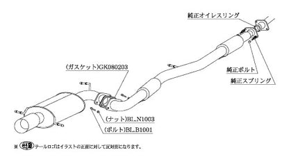 柿本改 Kakimoto.R インプレッサスポーツワゴン E GF-GF8 1992/11〜2000/8 【BS302】 マフラー カキモト カキモト カキモトR