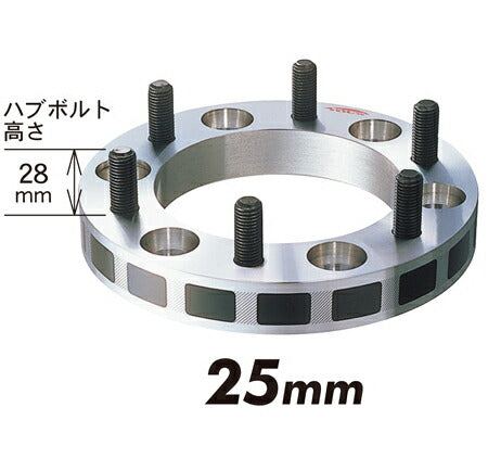 KYO-EI WIDE TREAD SPACER for 4WD 汎用品 【ネジサイズ:M12×P1.5 6穴 PCD:139.7 厚み:25mm 外径:175mm 内径:108mm】 6325W1