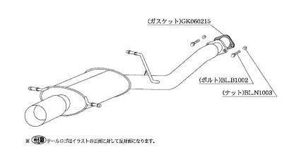 柿本改 Kakimoto.R インプレッサスポーツワゴン TA-GGA C D E F G型 2002/11〜2007/6 【BS316】 マフラー カキモト カキモト カキモトR