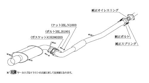 柿本改 Kakimoto.R インプレッサ GH-GDB E F G型 2004/6〜2007/6 【BS317】 マフラー カキモト カキモト カキモトR