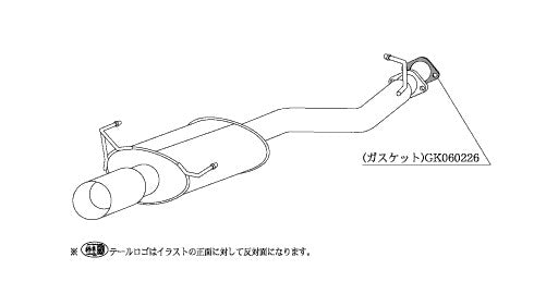 柿本改 Kakimoto.R レガシィツーリングワゴン GF TA-BH5 1998/6〜2003/5 【BS323】 マフラー カキモト カキモト カキモトR