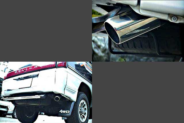 FUJITSUBO legalis Legalis4 ＋BGテールオプション デリカスターワゴン Q Y KD-P25W S62.9〜H11.6（1987.9〜1999.6） 【260-30711×1＋BG-OP×1】 マフラー フジツボ レガリス4＋BGテールOP