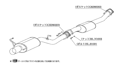 スカイラインGT-R BCNR33 マフラー 柿本改 カキモトR NS307 KAKIMOTO