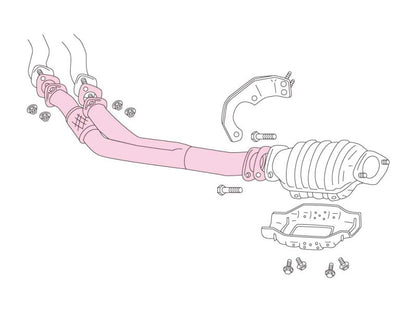 FUJITSUBO FRONT PIPE スカイラインGT-R E-BNR32 H1.8〜H7.1（1989.8〜1995.1） 【610-15076】 フジツボ フロントパイプ