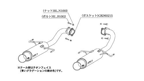 柿本改 Regu.06 & R アウトバック UA CBA DBA-BP9 2003/10〜2009/5 【B21327】 マフラー カキモト カキモト レグ06 & R