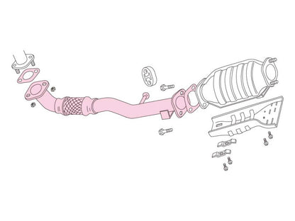 FUJITSUBO FRONT PIPE ランサーエボリューション IV E-CN9A H8.7〜H10.1（1996.7〜1998.1） 【610-32044】 フジツボ フロントパイプ