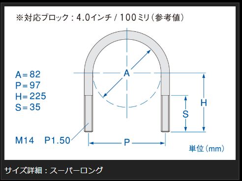 Genb サーフェスロックUボルト スーパーロング トヨタ ハイエース TRH200/KDH200/GDH200系 SDBUOH