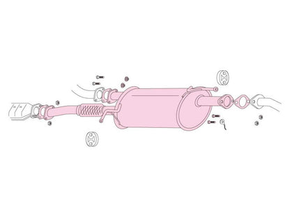FUJITSUBO Center Pipe for Wagolis エルグランド UA-E51 H14.5〜H16.8（2002.5〜2004.8） 【860-17851】 フジツボ センターパイプ for ワゴリス